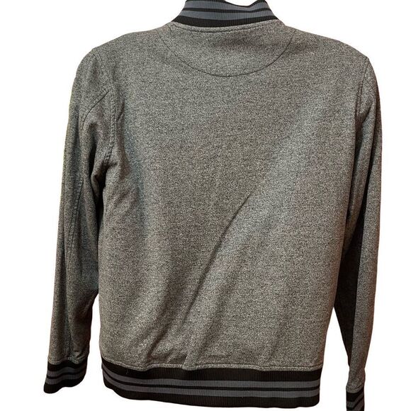 Hot Topic Rude Gray and Black Button Varsity Jacket - Picture 4 of 9